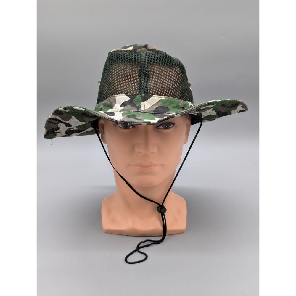 Camo Vented Bucket Hat Side Snap Lightweight Packable Fishing Hunting Hiking Cap